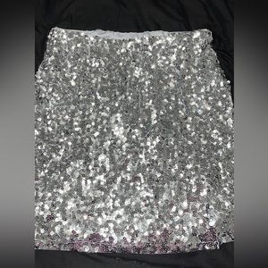 Silver Sequin Mini Skirt from Amazon
